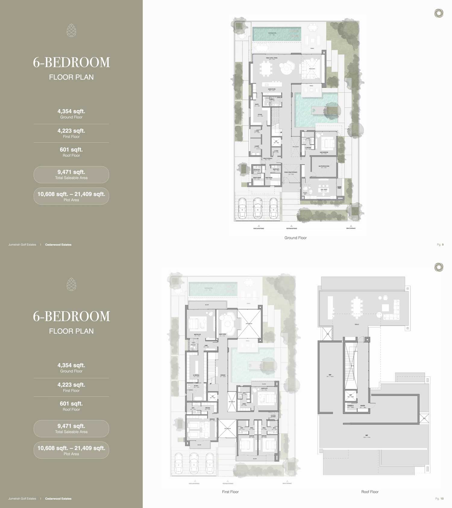 Jumeirah Golf Estates The Next Chapter by Wasl floor plan – 6 bed villa Cedarwood Estates at JGE Jumeirah Golf Estates The Next Chapter by Wasl floor plan - 6 bed villa Cedarwood Estates at JGE